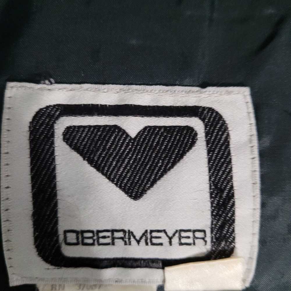 Vintage Obermeyer Puffer Jacket, Mens L Black/Gra… - image 11