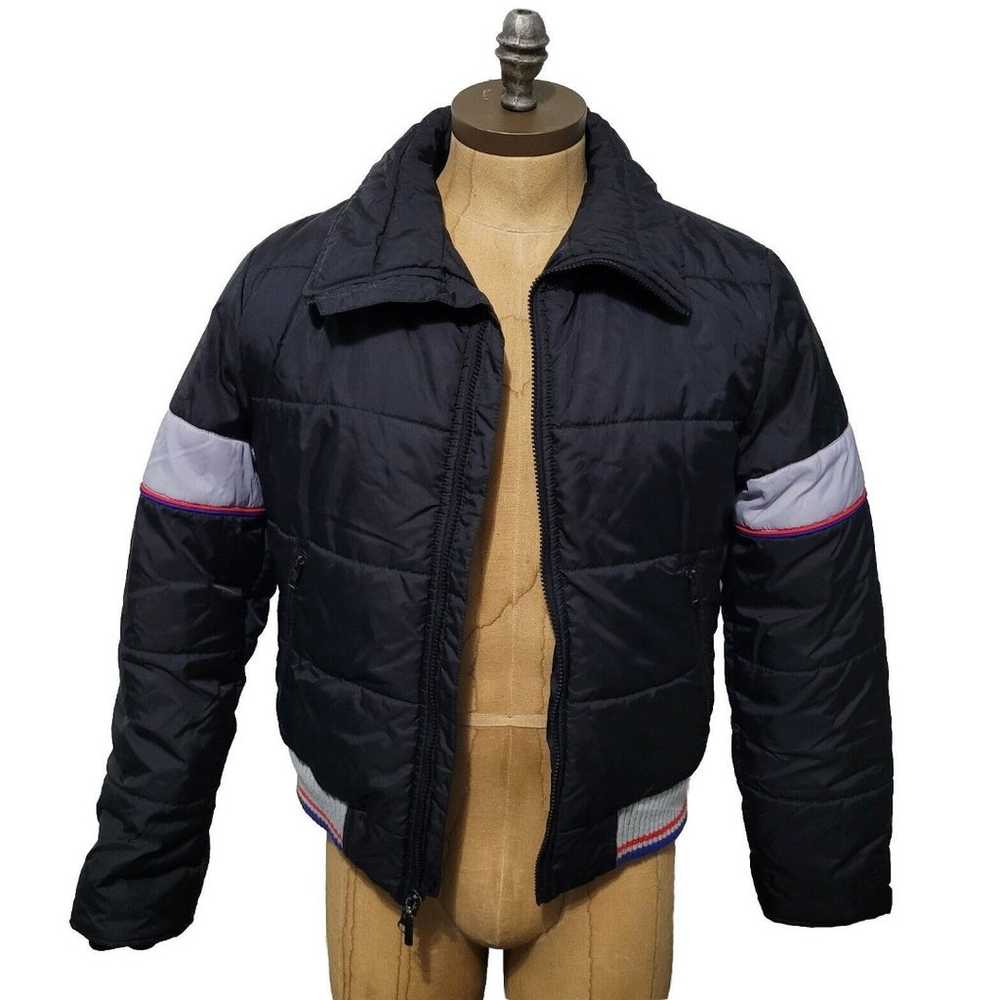 Vintage Obermeyer Puffer Jacket, Mens L Black/Gra… - image 4