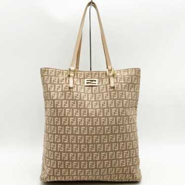 Fendi FENDI Zucchino Tote Bag Shoulder FF Beige P… - image 1