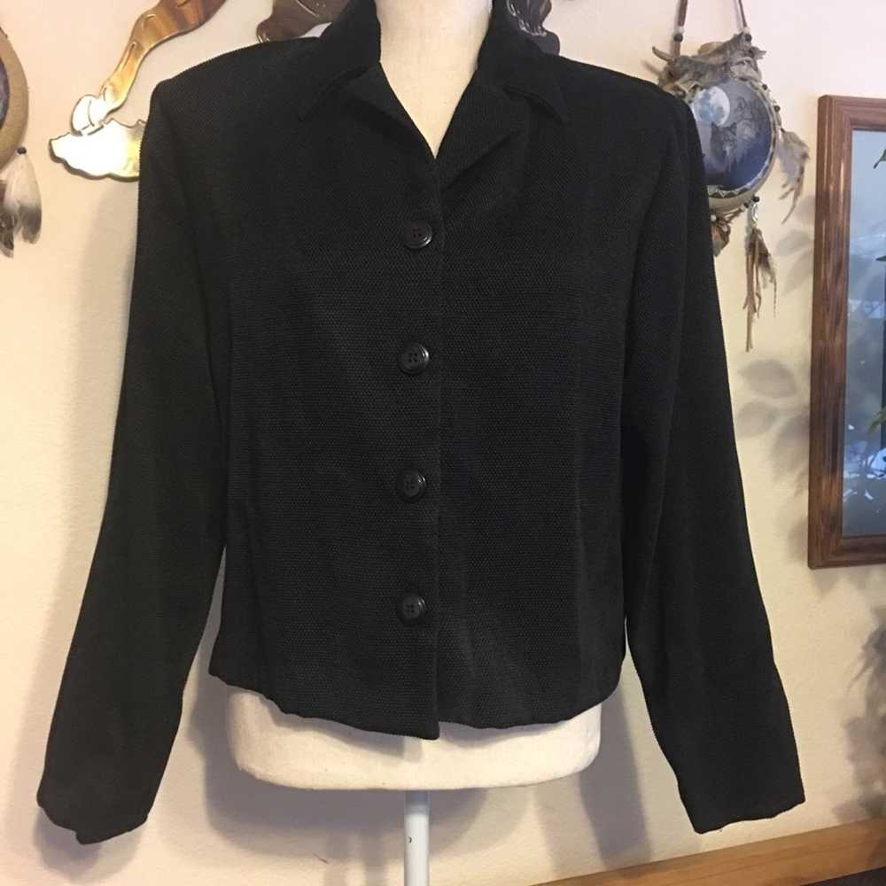 Other First Option black textured jacket M - image 1