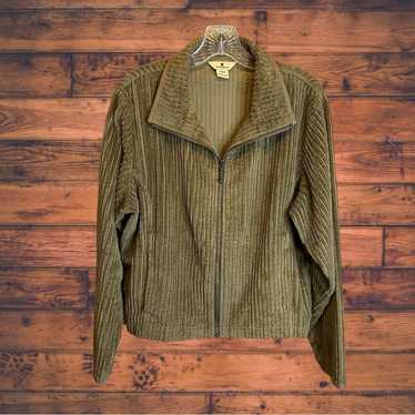 Brand Woolrich Soft Textured Tan Corduroy Full Zi… - image 1