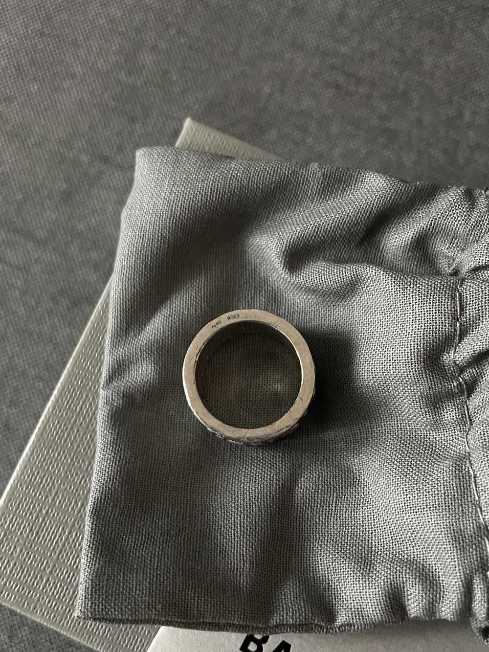 Balenciaga Balenciaga Force Stripped Silver Ring … - image 3