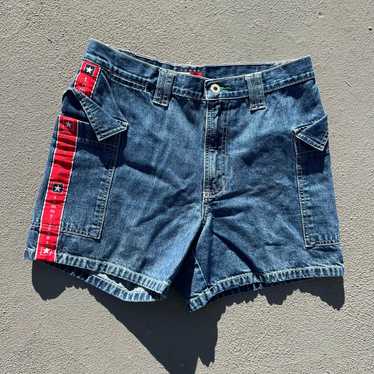 Tommy Hilfiger Tommy H Jeans shorts spell out rib… - image 1
