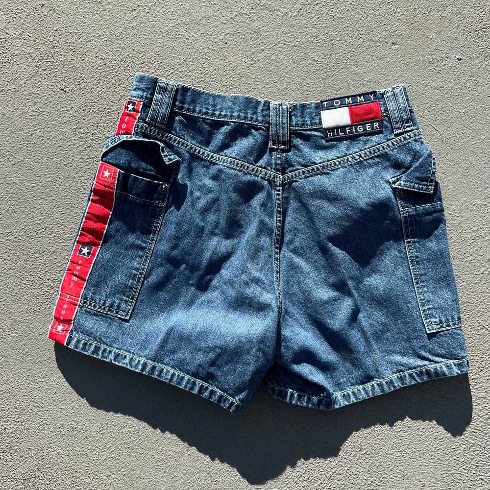 Tommy Hilfiger Tommy H Jeans shorts spell out rib… - image 2
