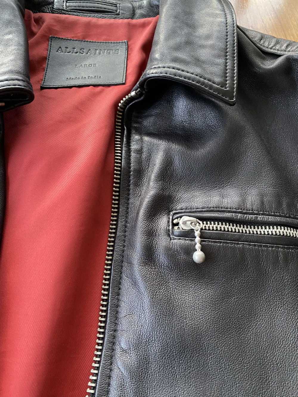 Allsaints AllSaints Black Leather Jacket | Maya J… - image 3