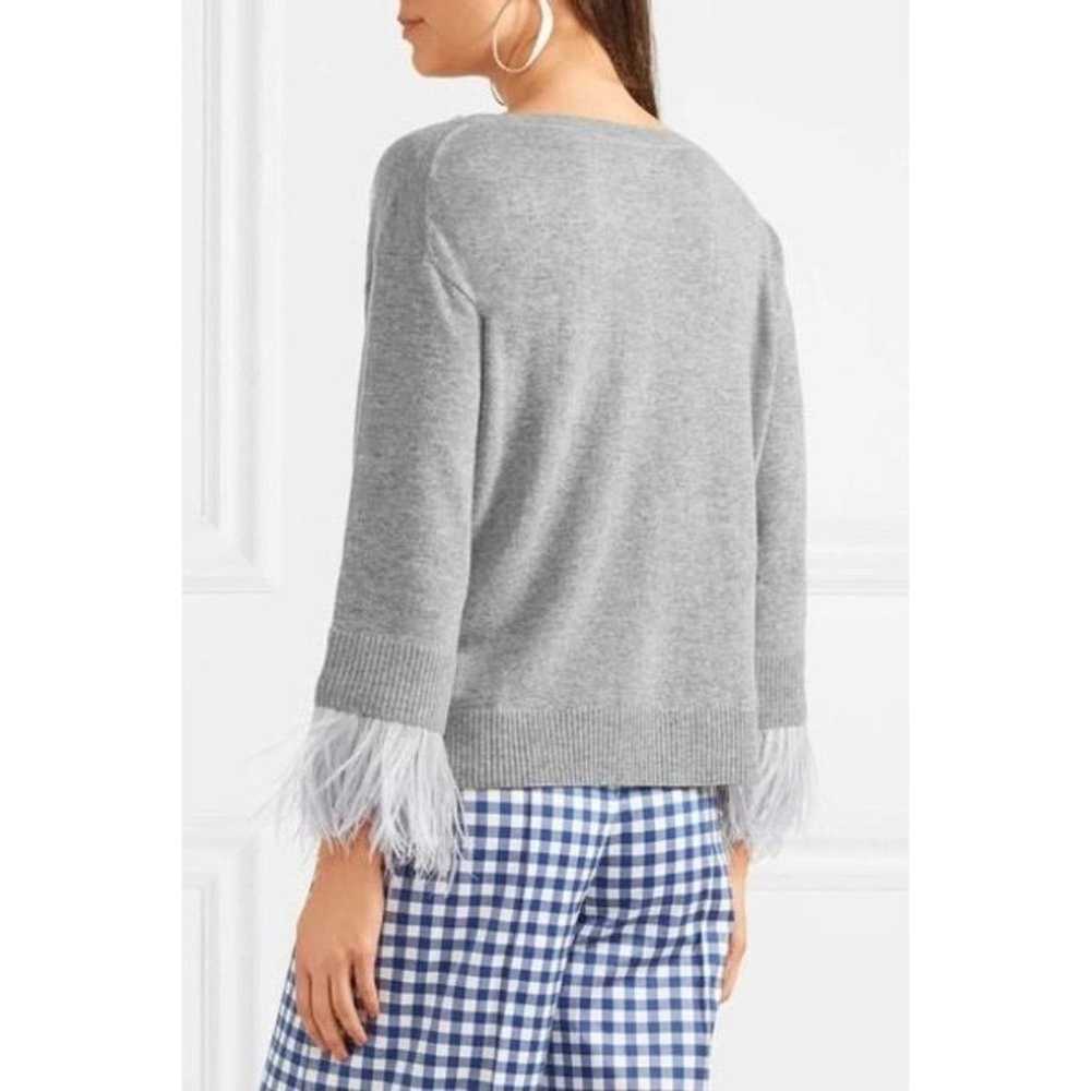 J.Crew J. Crew Gray 3/4 Sleeves Feather-trimmed W… - image 2