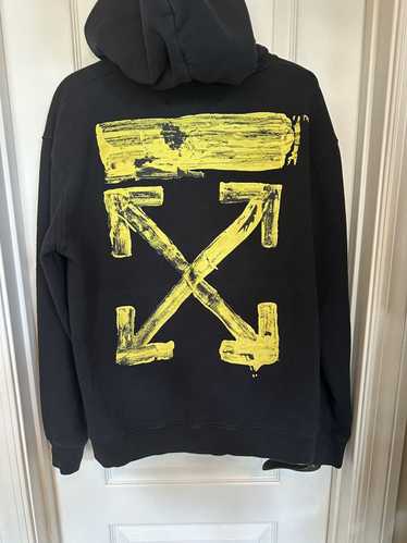 Off-White Off white acrylics back logo hoodie blac