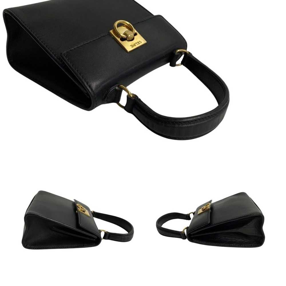Celine CELINE Ring Hardware Calf Leather Handbag … - image 5