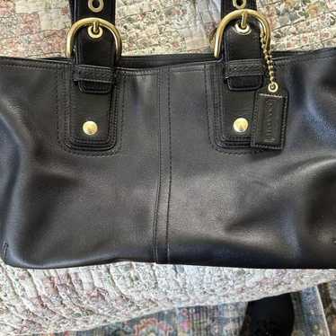 Authentic Coach Black leather tote