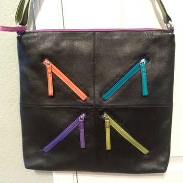 Ladies Leather Colourful Shoulder Bag by Ili New Y