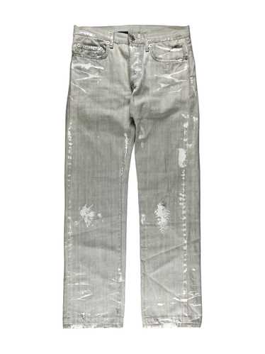 Dior AW09 Dior Homme Painted Grey Denim Jeans