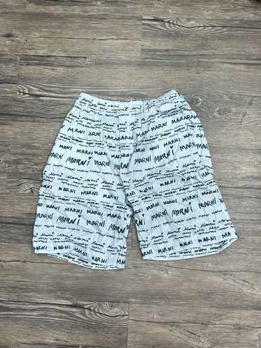 Marni Marni All-Over Text Shorts