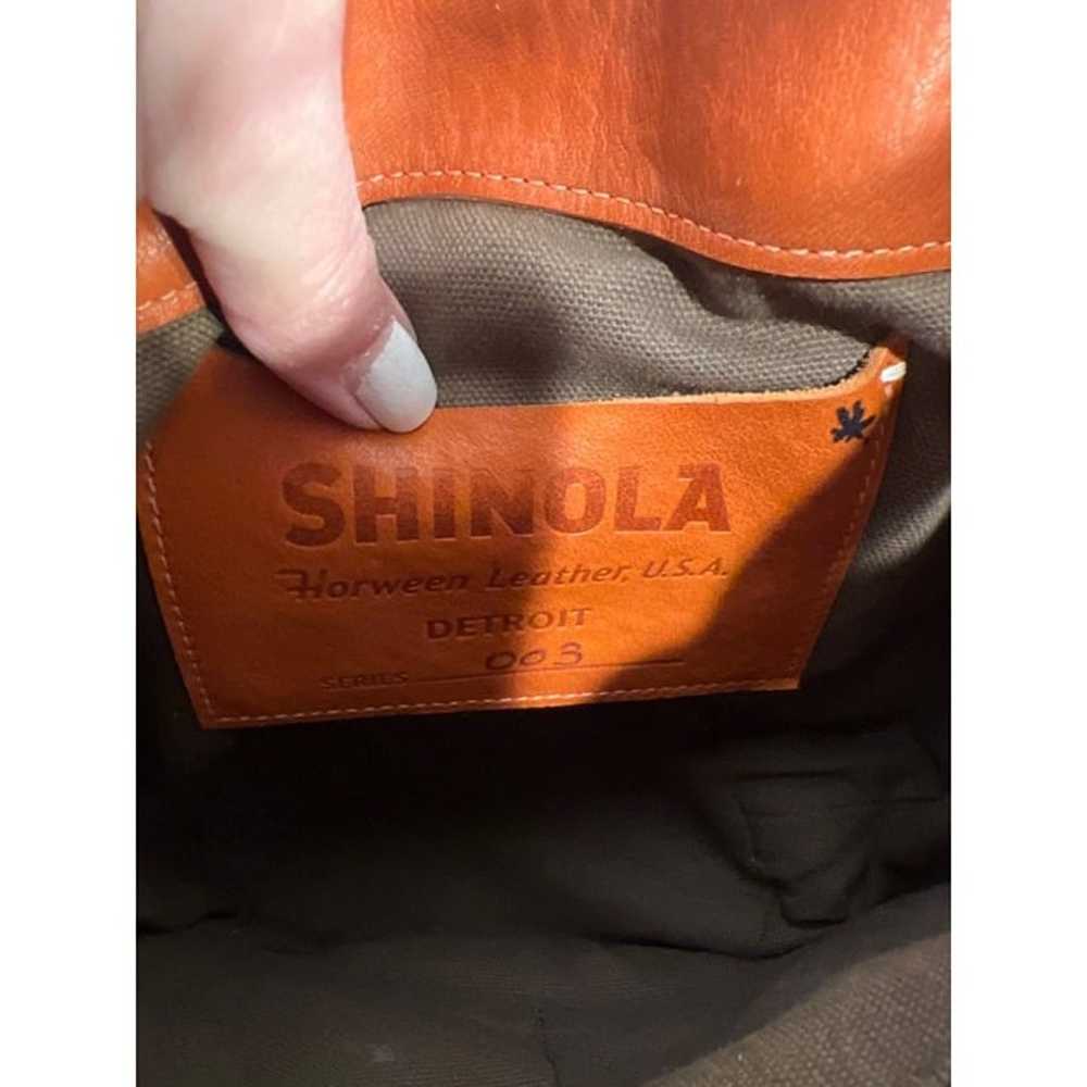 Shinola Detroit Hobo Purse Shoulder Bag Small Dra… - image 10