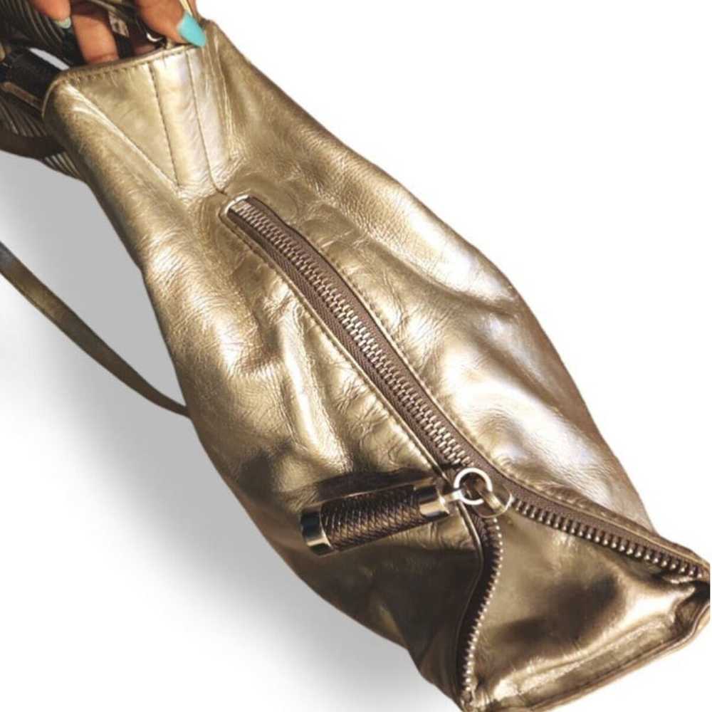 Michael Kors Lux Silver Large Expandable Hobo Bag - image 6