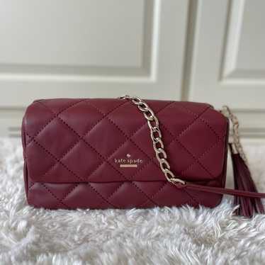 Kate spade Emerson Place burgundy leather shoulde… - image 1