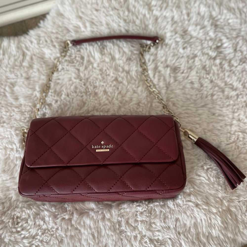 Kate spade Emerson Place burgundy leather shoulde… - image 6