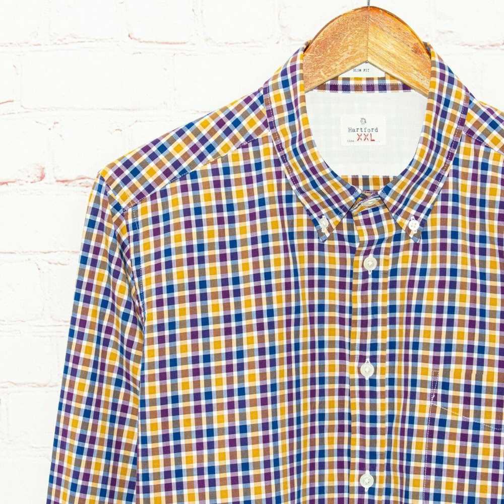 Hartford Hartford Slim Fit Button up Shirt Yellow… - image 3