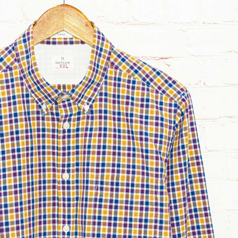 Hartford Hartford Slim Fit Button up Shirt Yellow… - image 4