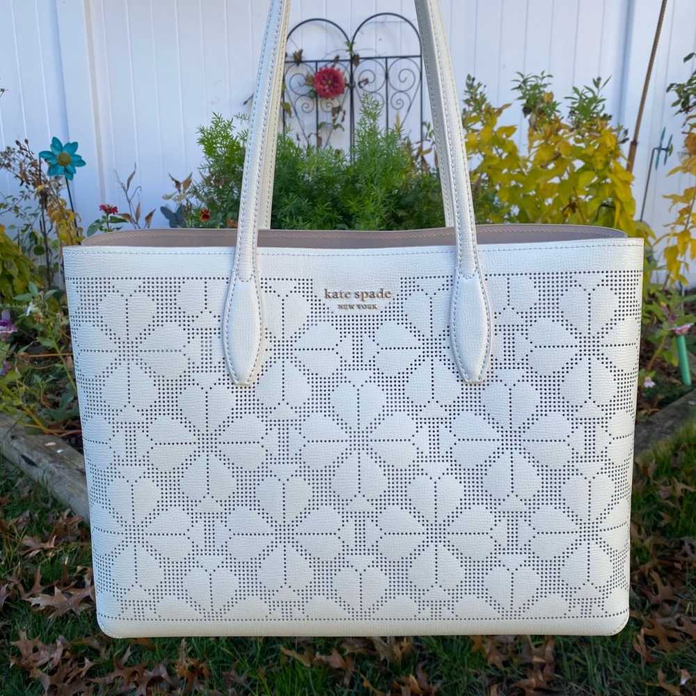 Kate Spade All Day Perforated Tote with Matching … - image 2