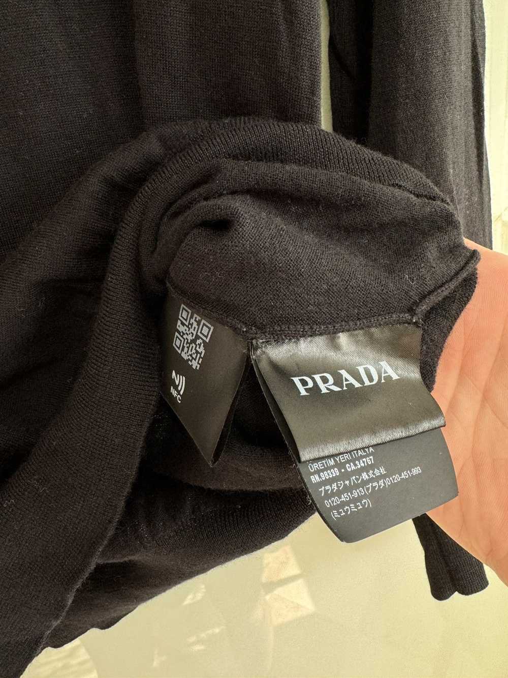 Prada Prada Black Sweater Mens 100% Wool Made in … - image 7