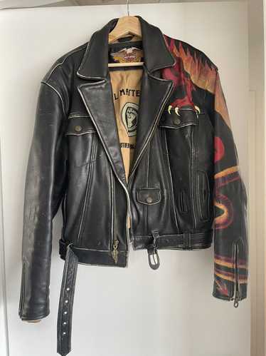 Harley Davidson × Leather Jacket × Vintage Vintag… - image 1
