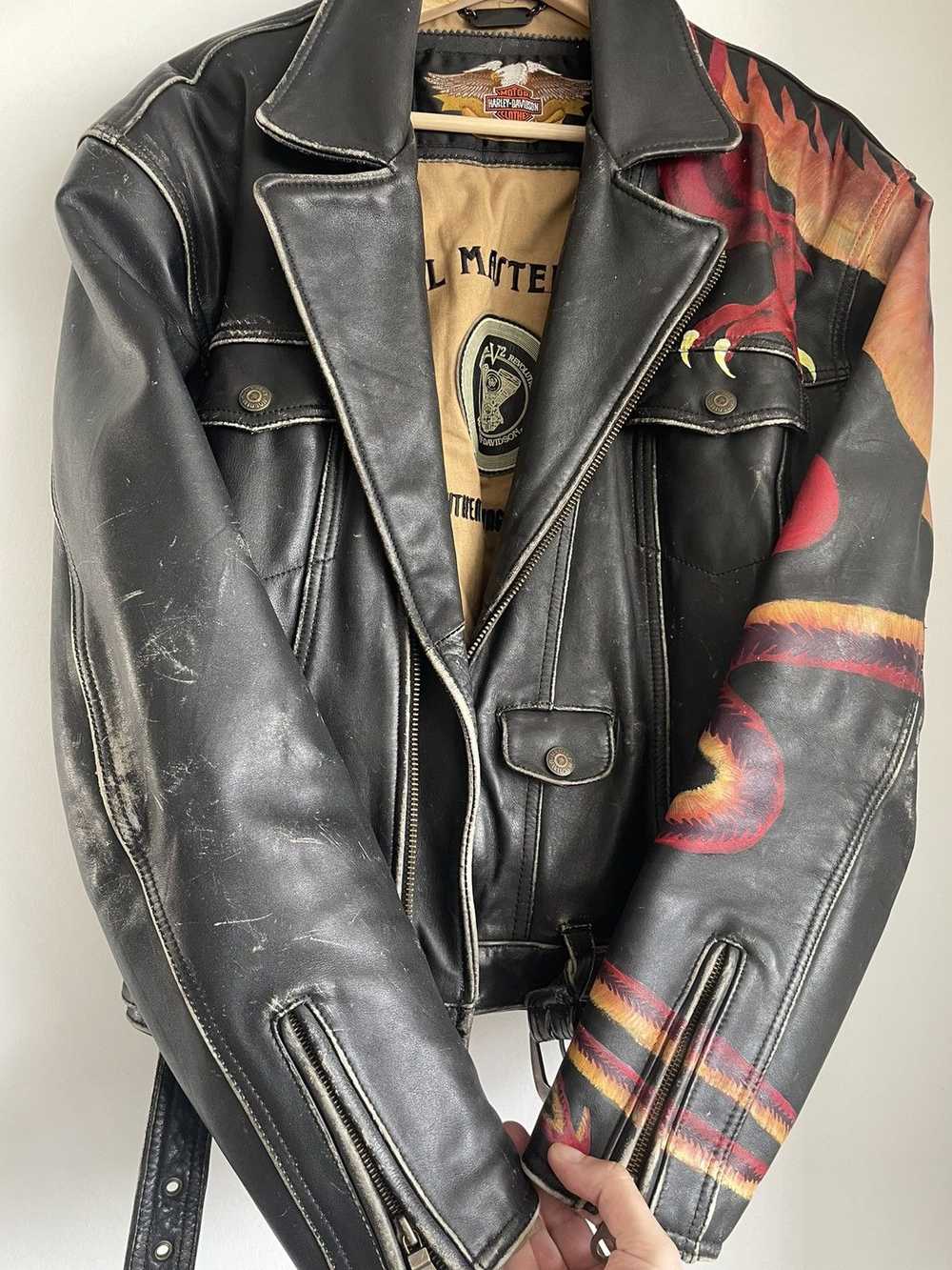 Harley Davidson × Leather Jacket × Vintage Vintag… - image 3