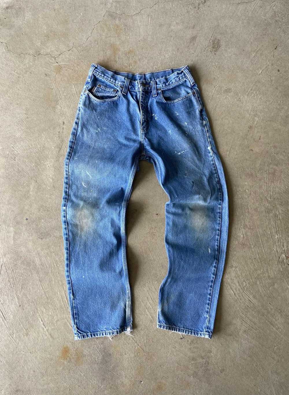 Carhartt Carhartt Thrashed Painter's Blue Jeans - image 1