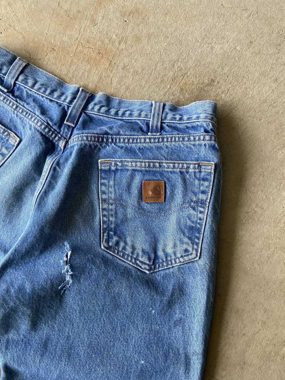 Carhartt Carhartt Thrashed Painter's Blue Jeans - image 9