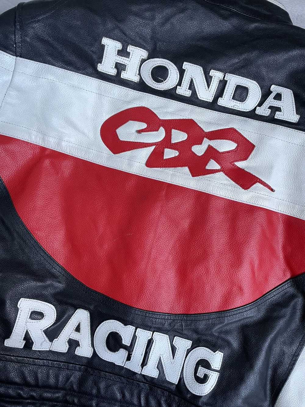 Genuine Leather × Honda × Racing Vintage Honda Ra… - image 12