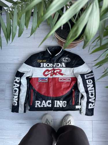Genuine Leather × Honda × Racing Vintage Honda Ra… - image 1