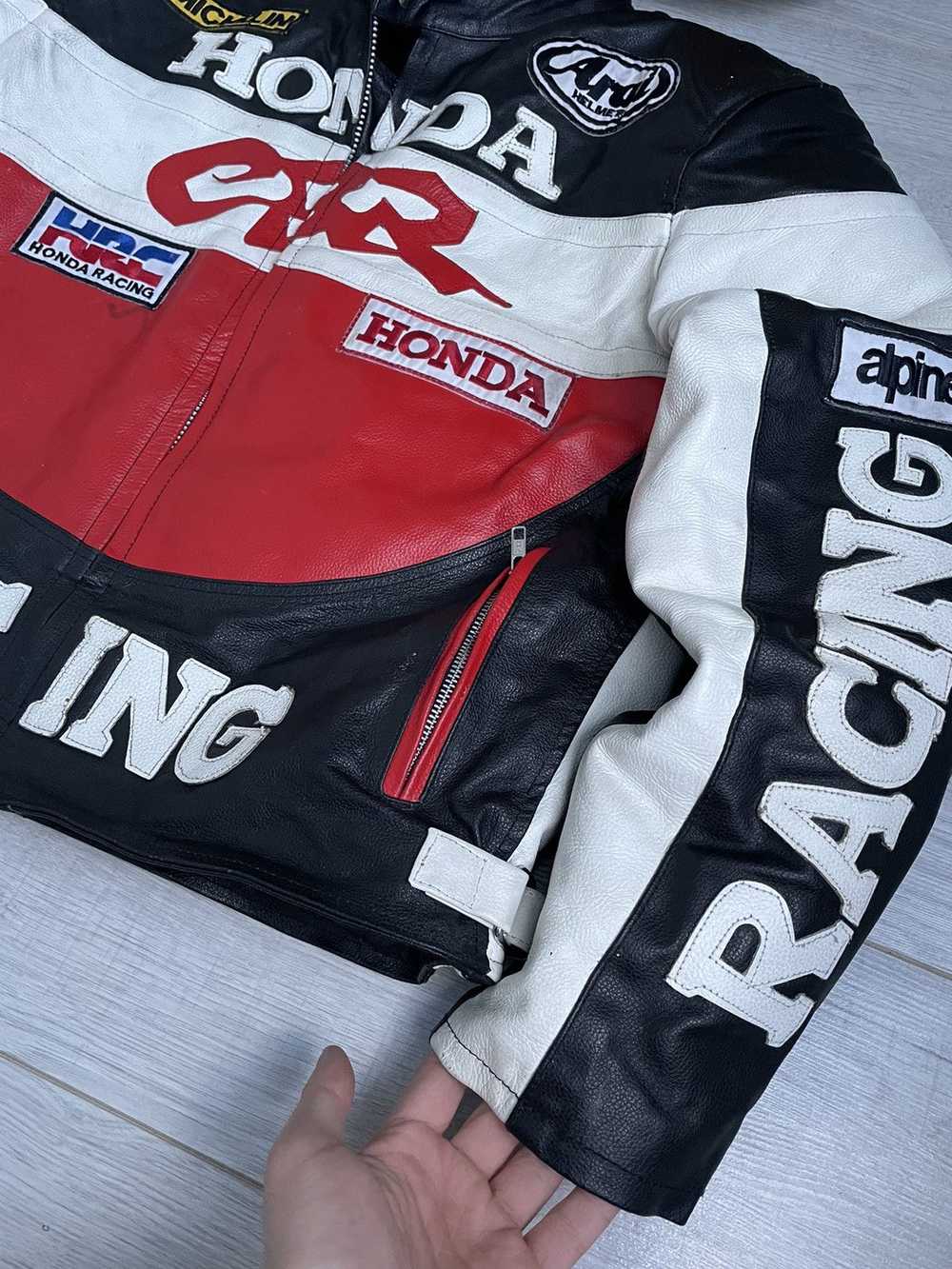 Genuine Leather × Honda × Racing Vintage Honda Ra… - image 2