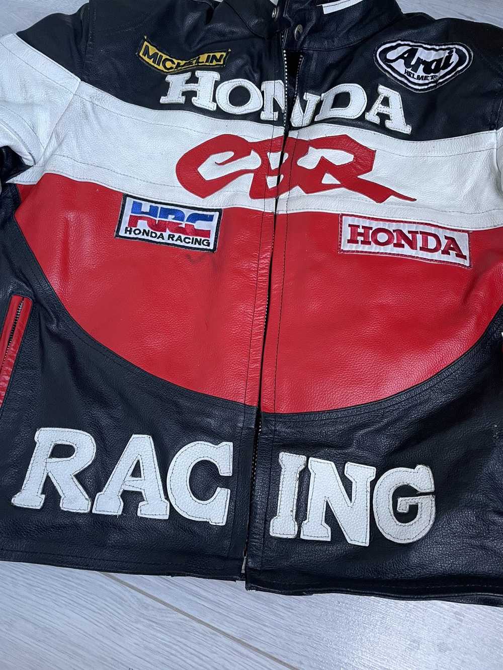 Genuine Leather × Honda × Racing Vintage Honda Ra… - image 3