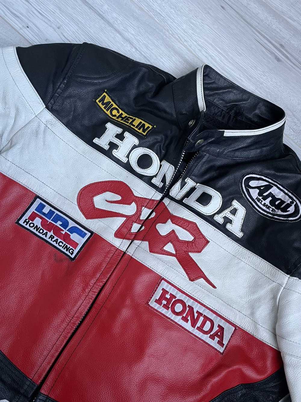 Genuine Leather × Honda × Racing Vintage Honda Ra… - image 5