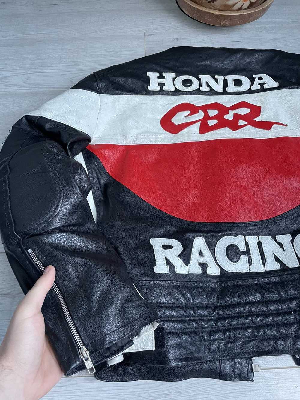 Genuine Leather × Honda × Racing Vintage Honda Ra… - image 9