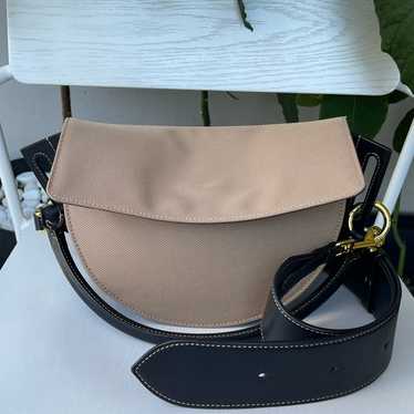 YUZEFI CURVED STRUCTURED DORIS BAG IN BEIGE - image 1