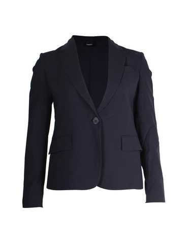 Theory Navy Blue Wool Single-Breasted Blazer - image 1