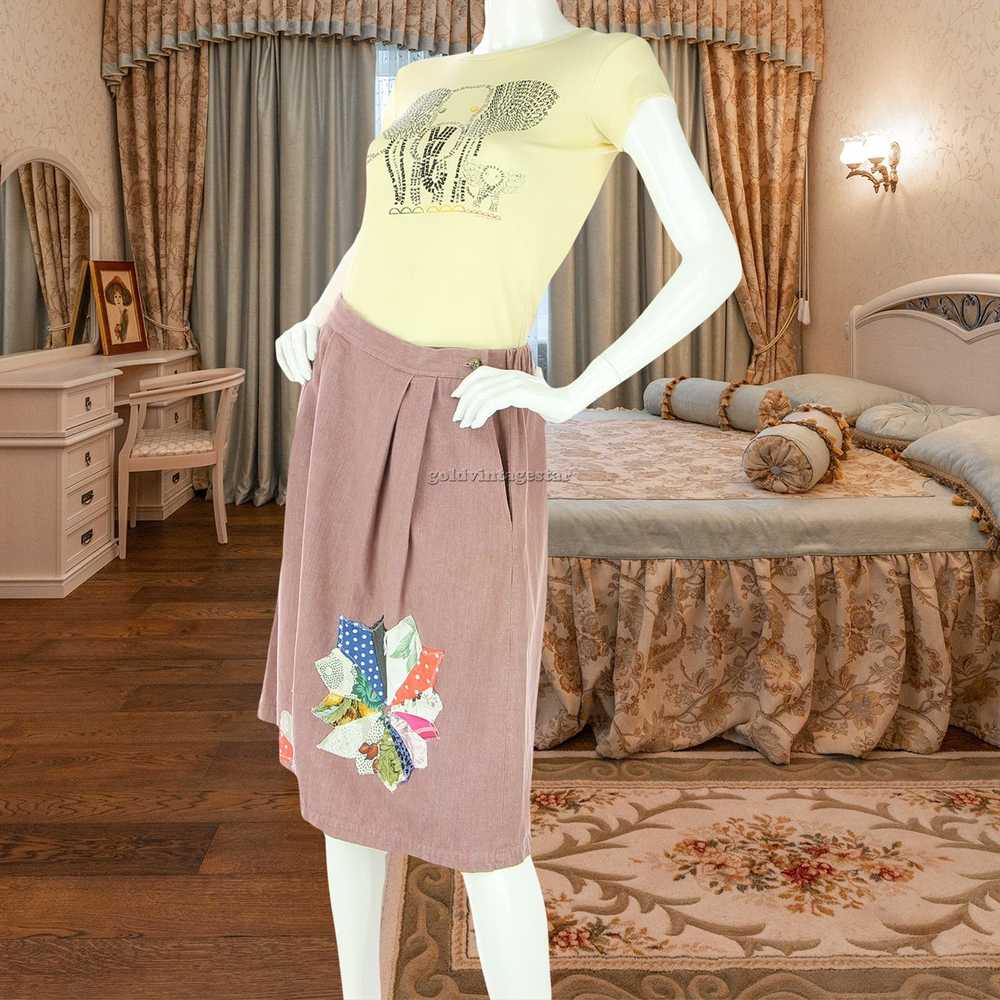 Vintage Vintage Quilt Patch Granny Skirt - image 2