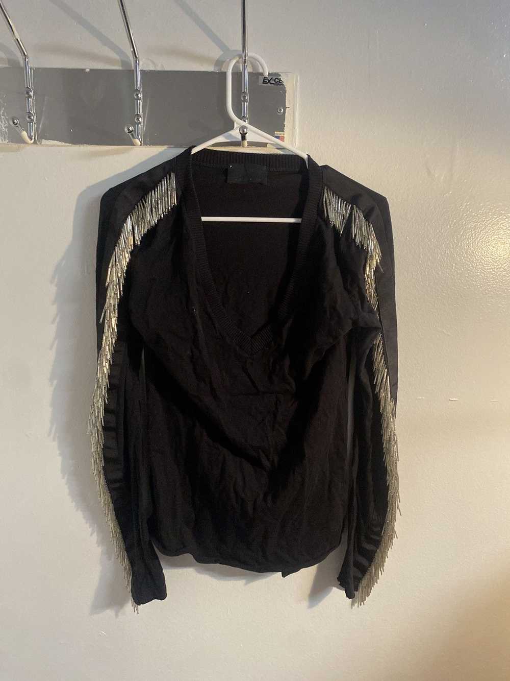 Vintage long sleeve spikey black shirt - image 1