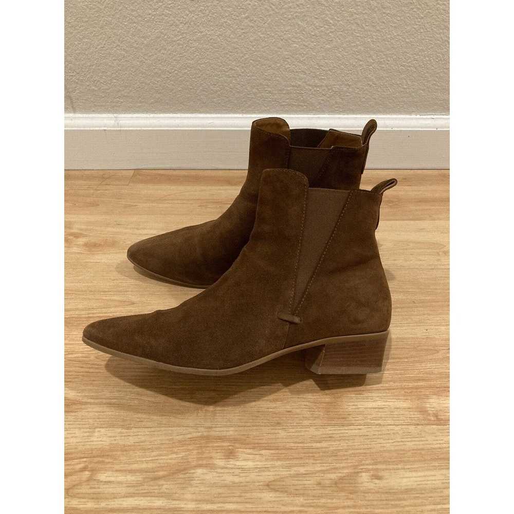 Aquatalia Brown Suede Chelsea Pointed Ankle Boots… - image 2