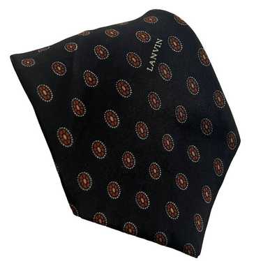 Lanvin Lanvin Paris Black Brown Foulard Geometric 