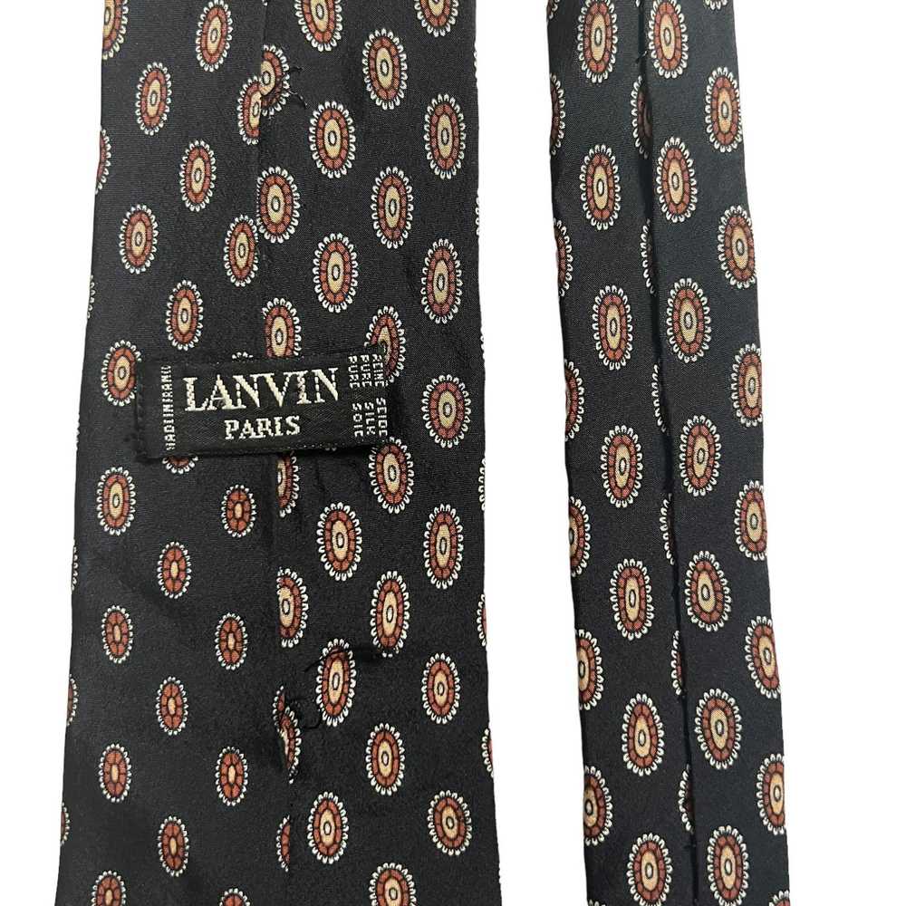 Lanvin Lanvin Paris Black Brown Foulard Geometric… - image 5