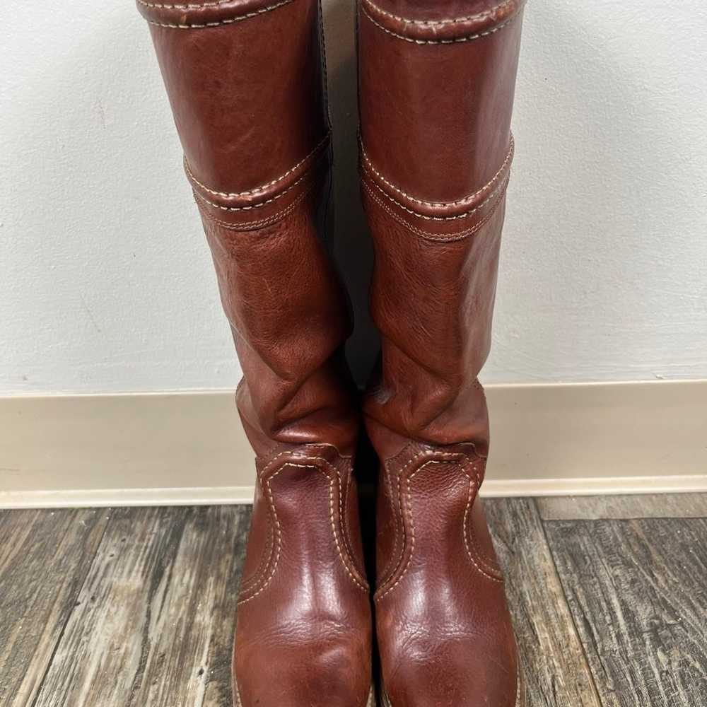 Frye Jane Boots Size 7B Stitched Leather Riding B… - image 2