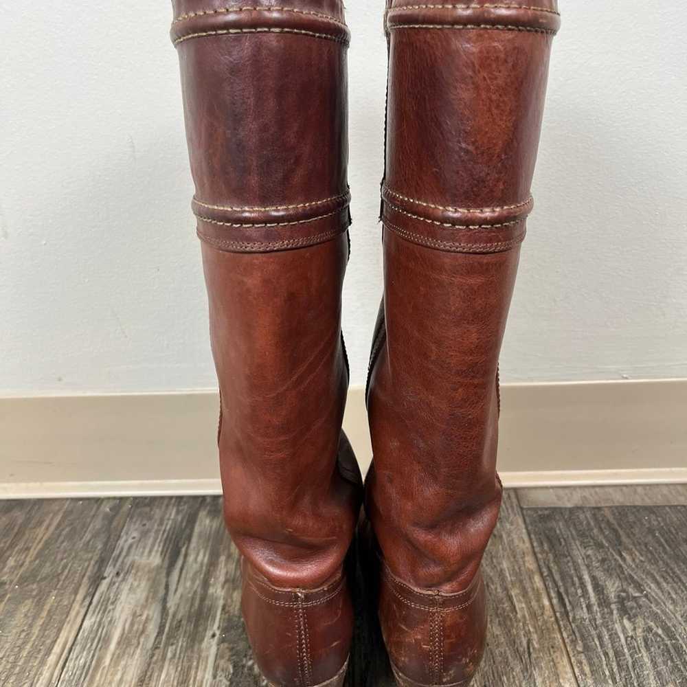 Frye Jane Boots Size 7B Stitched Leather Riding B… - image 4