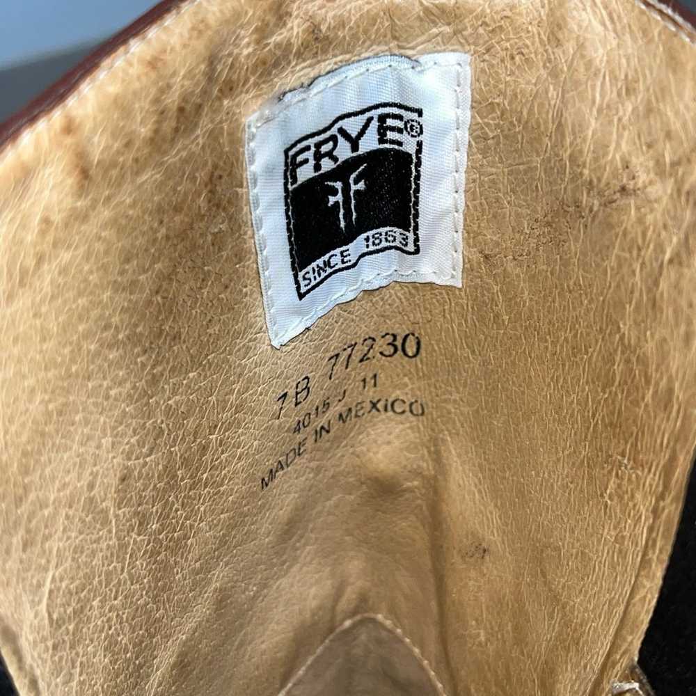 Frye Jane Boots Size 7B Stitched Leather Riding B… - image 9