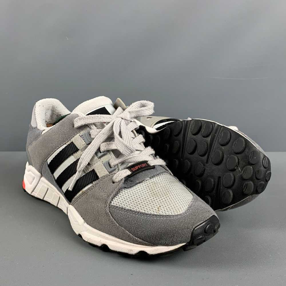 Adidas Grey Black Mixed Materials Mesh Low Top Sn… - image 5