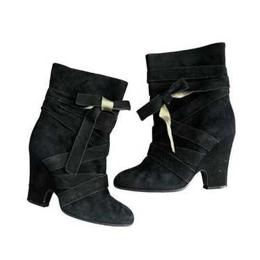 Marc Jacobs Black Suede Boots Booties - image 1