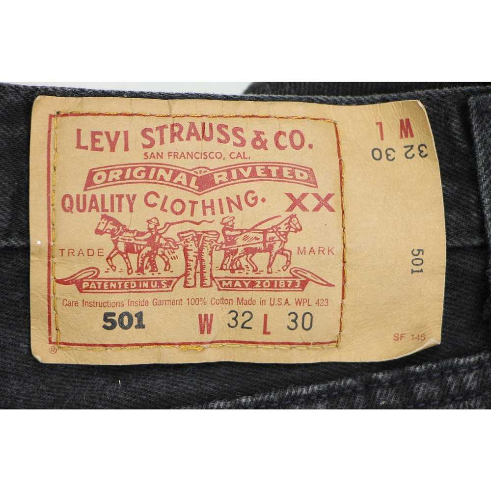 Levi's 90s Vintage Levi's 501 Black Denim Jeans U… - image 9