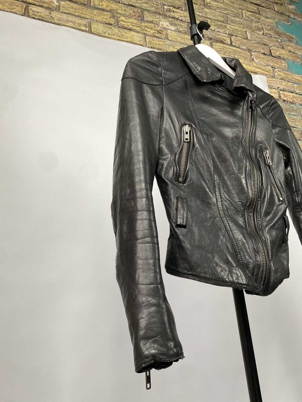 Avant Garde × Leather Jacket × Vintage Vintage Le… - image 2