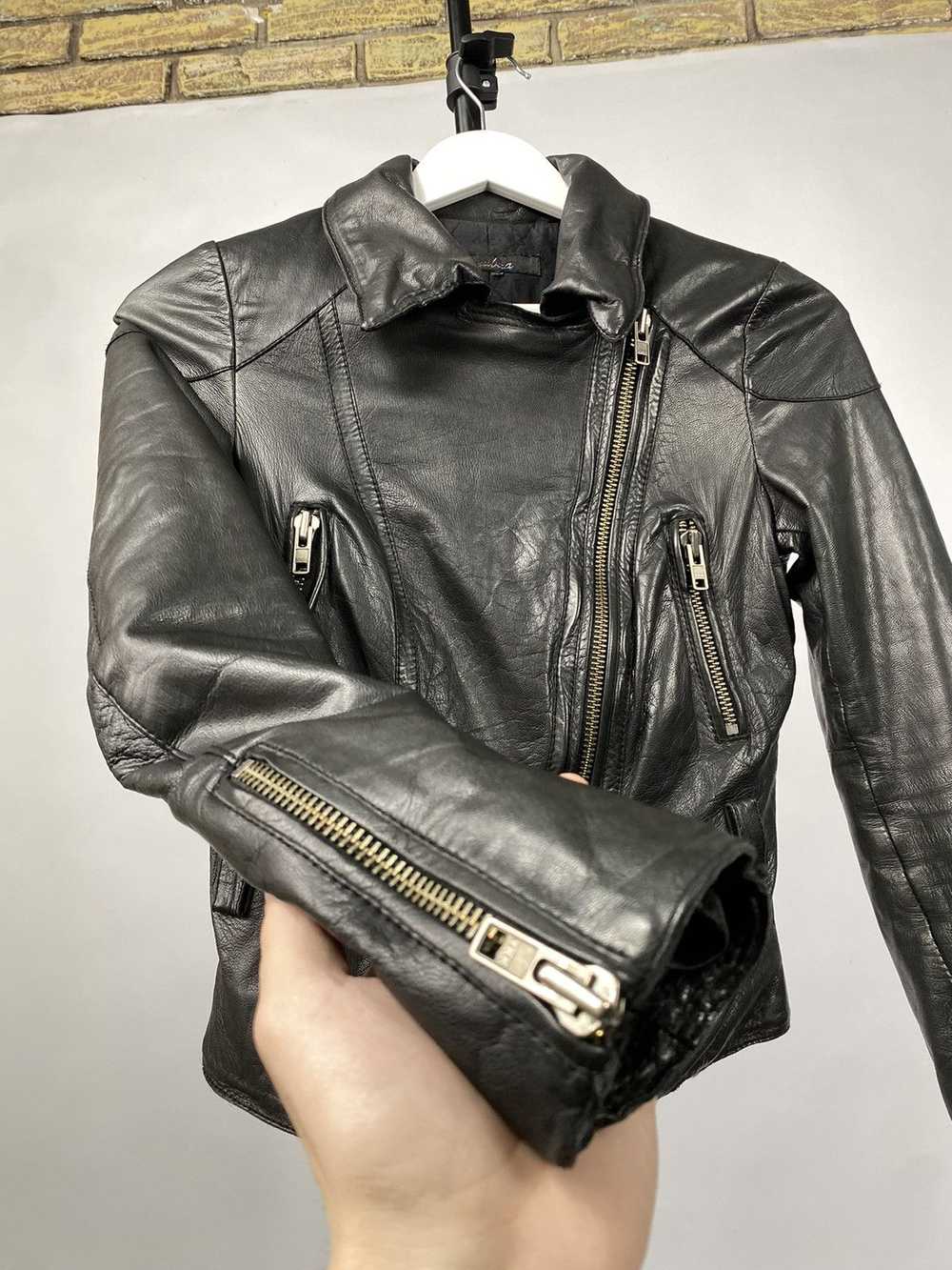 Avant Garde × Leather Jacket × Vintage Vintage Le… - image 4