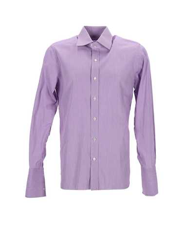 Tom Ford Striped Cotton Shirt in Bold Purple - image 1